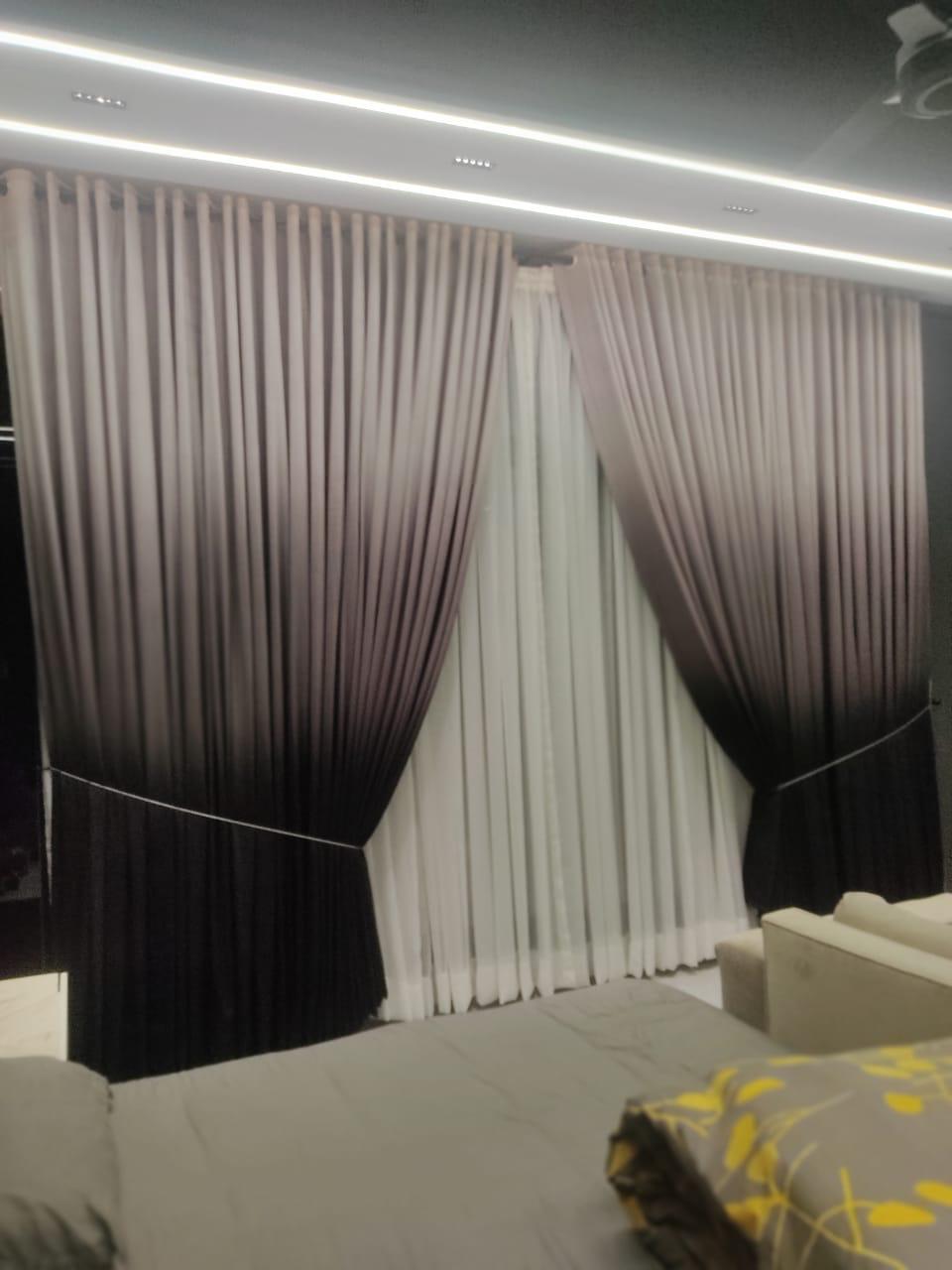 Classic Velvet With Sheer Shafoon Curtains